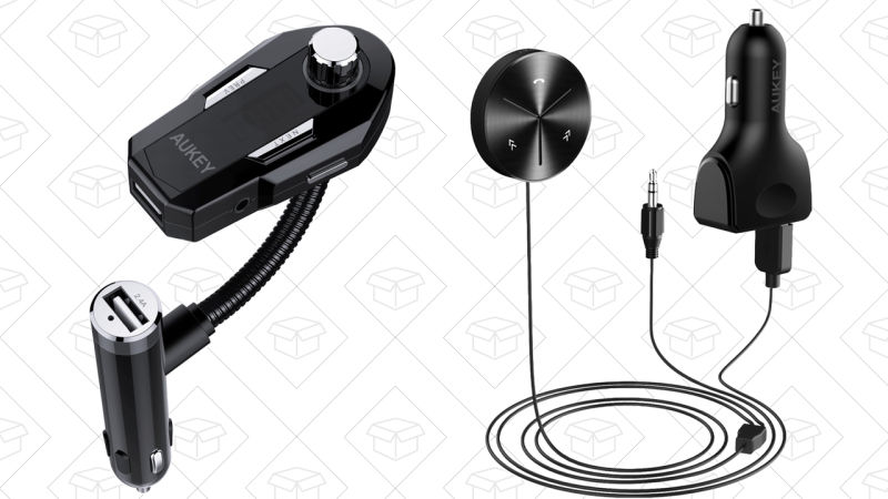Transmisor Aukey Bluetooth FM, $15 con el código AUKEYBC2Receptor Aukey Bluetooth AUX, $15 con el código AUKEYBC9